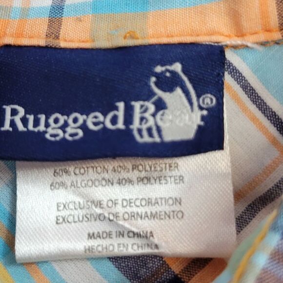 Rugged Bear plaid button-down shirt 4T - Picture 4 of 5